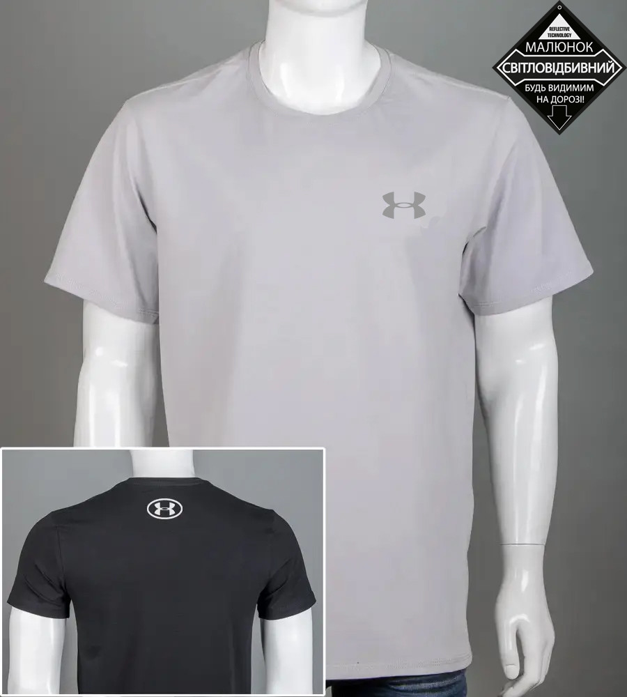 Футболка батал Under Armour Світло-сірий 2411б, 3XL (1шт), фото 1