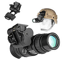 Тактический монокуляр ночного видения PVS-18 Night Vision 1х32 + крепление Wilcox L4G24 на шлем + подсумок