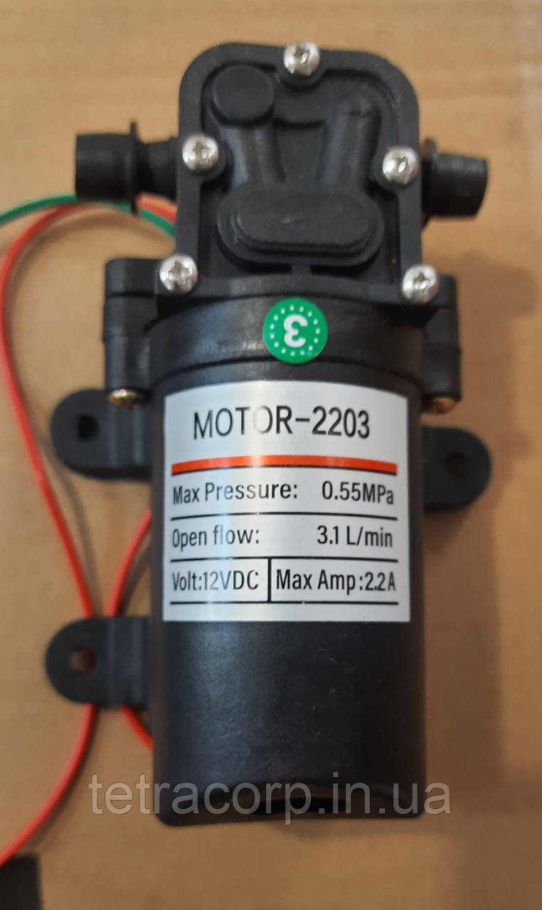 Насос для акумуляторного обприскувача 2203 12 В, 3,1 л/хв без датчика тиску