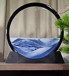 Картина-антистрес "Піщаний краєвид" (Moving Sandscapes) 25см Пісочний краєвид на подарунок Синій, фото 2