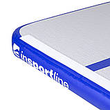 Килимок надувний Airtrack inSPORTline Airstunt 500x100 см сіро-синій, фото 8