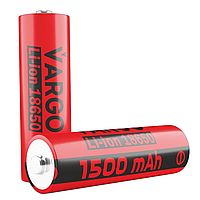 Аккумулятор литий-ионный 18650 VARGO 1500mAh 3.7V (с защитой) (TV)