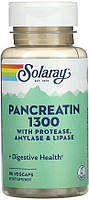 Пищеварительные ферменты (панкреатин) Solaray Pancreatin 1300 90 veg caps