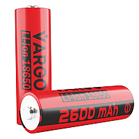 Аккумулятор литий-ионный 18650 VARGO 2600mAh 3.7V (с защитой) (TV)