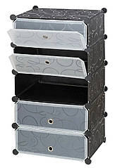 Модульна шафа для зберігання взуття та речей на 6 секцій Storage Cabinet (110х49х37 см).