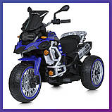 Дитячий електро мотоцикл триколісний на акумуляторі Bambi M 5074 для дітей 3-8 років Синій, фото 2
