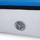 Килимок надувний inSPORTline Airspot 100x20 см, біло-синій, фото 7