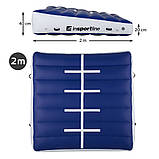 Килимок надувний гімнастичний inSPORTline Airincline 200x200 см, біло-синій, фото 4