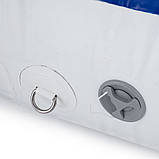 Килимок надувний гімнастичний inSPORTline Airincline 200x200 см, біло-синій, фото 7