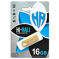 Флеш-накопичувач 16GB Hi-Rali Shuttle series Gold (TV)