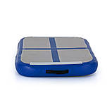 Килимок надувний inSPORTline Airplace 90x60 см, сіро-синій, фото 4