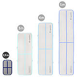 Килимок надувний inSPORTline Airplace 90x60 см, сіро-синій, фото 6