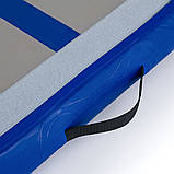 Килимок надувний inSPORTline Airplace 90x60 см, сіро-синій, фото 10
