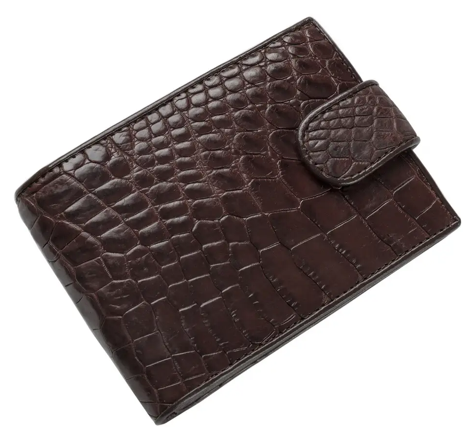 Гаманець зі шкіри крокодила Ekzotic Leather Коричневий (cw 35_1)