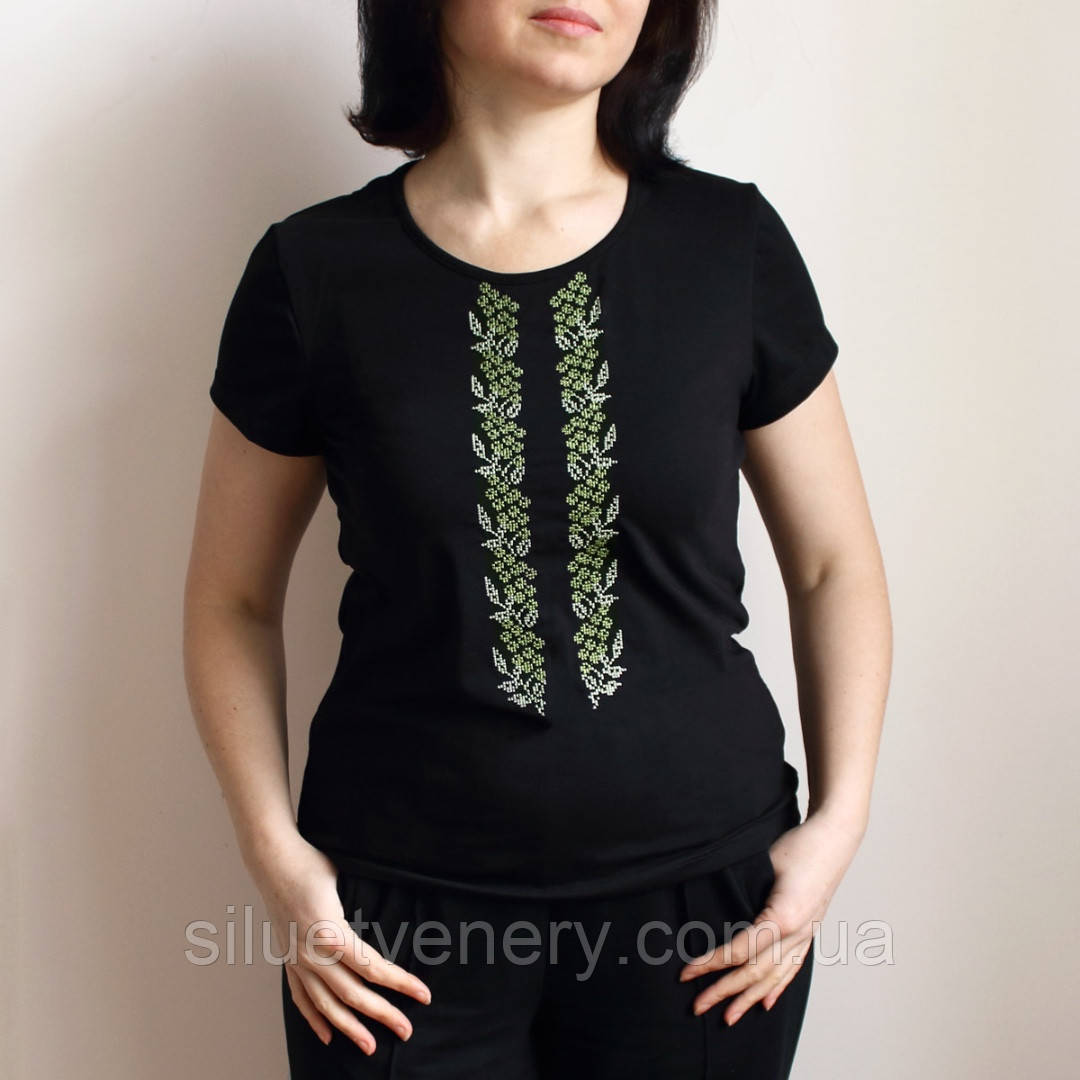 Вишиванка футболка жіноча "Калина" з вишивкою на грудях