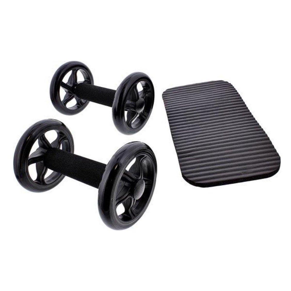 Тренажер колесо/ролики для преса Q4life Lidl, тренажер для м'язів живота + килимок, фото 1