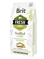 Brit Fresh Duck with Millet Сухой корм для активных собак всех пород утка и просо 2,5кг