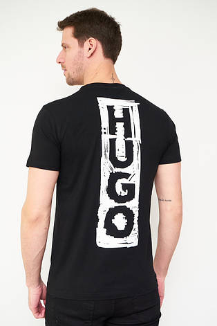 Футболка чоловіча Hugo Boss модна брендова чоловіча футболка Бос для чоловіків чорна, фото 1