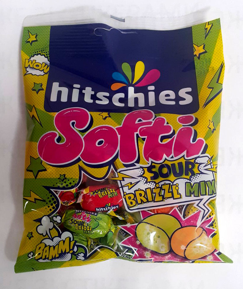 Hitschies Цукерки жув. Softi Sour brizzl Mix 90г