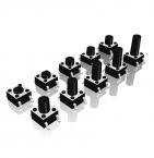 Тактова кнопка SMD 4pin 6х6x 4.3 мм, шток= 0.8мм