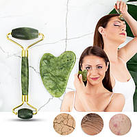 Ролик-масажер + камінь до Gua Sha inSPORTline Siarto Set