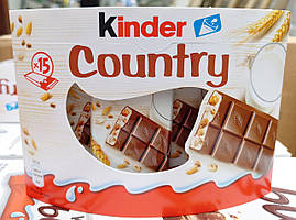 Kinder Country шоколад з молочно злаковою начинкою (15 штук) 325.5 г