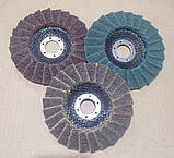 Пелюстковий 125 мм бордовий круг на КШМ болгарку середньої жорсткості, фото 2