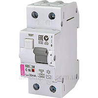Диференційний автоматичний вимикач KZS-2M B 16/0,03 тип AC
