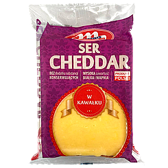 Сир чеддер фасований Млековіта Mlekovita cheddar 250g 10шт/ящ (Код: 00-00016006)