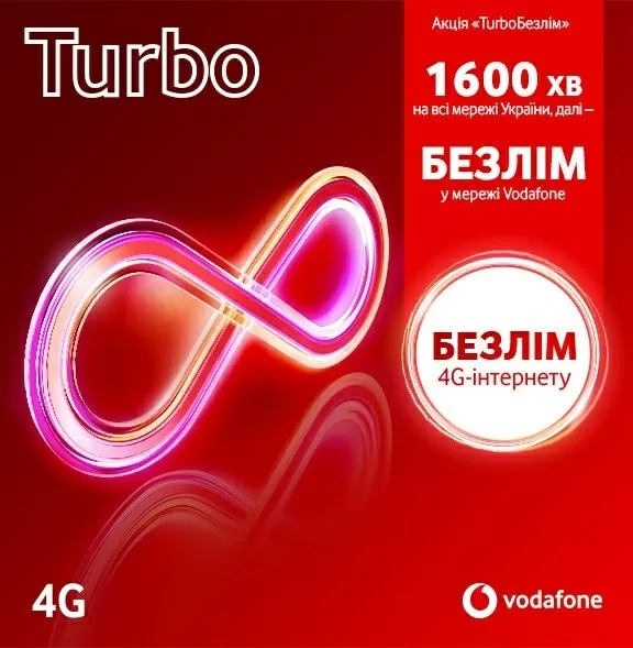 Стартовий пакет vodafone "Turbo"