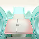 Дитяча гірка з гойдалкою 4в1 inSPORTline Swingslide, 145 х 180 х 120 см - бірюзово-біла, фото 6