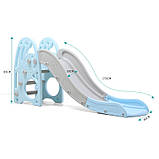 Дитяча гірка inSPORTline Caracoli, 175 х 40 х 85 см - синьо-сіра, фото 2