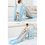 Дитяча гірка inSPORTline Caracoli, 175 х 40 х 85 см - синьо-сіра, фото 3