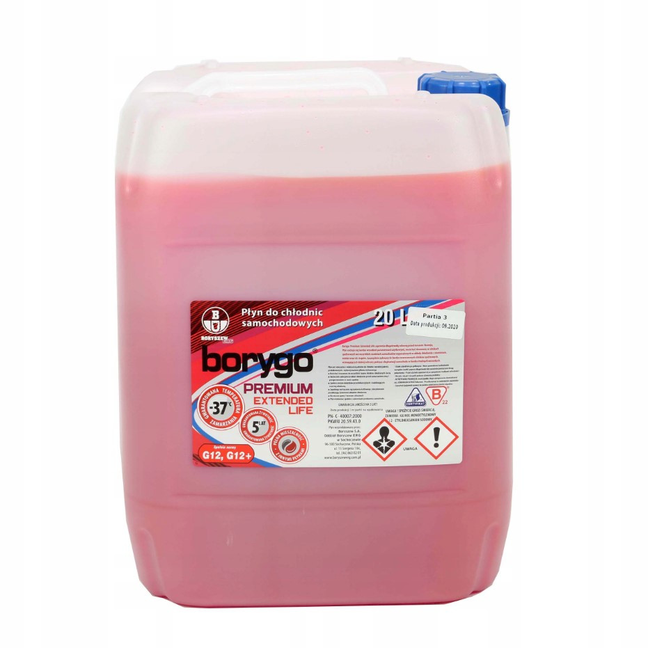 Антифриз Borygo Premium Extended Life G12/G12+, 20 л