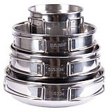 Набір посуду для приготування їжі з неіржавкої сталі 5 предметів Mil-Tec 14648200-, фото 2