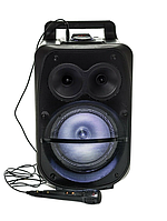 Музыкальная Bluetooth колонка со световыми эффектами пультом и микрофоном для караоке ZQS1777/1778