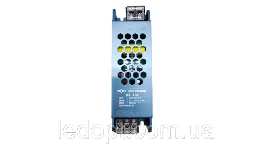 Блок живлення DC12 60W 5А LED-12-60