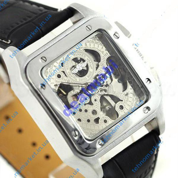 Годинник WINNER Skeleton Square SILVER Арт.:323
