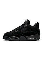 Кроссовки Nike Air Jordan 4 Retro All Black Matte Fur 41 42