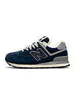 Кроссовки New Balance 574 Gray Dark Blue Fur 37