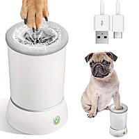 Лапомойка автоматическая Pet Foot Wash, от USB / Лапомойка с силиконовыми щетинками / Мойка для лап собак