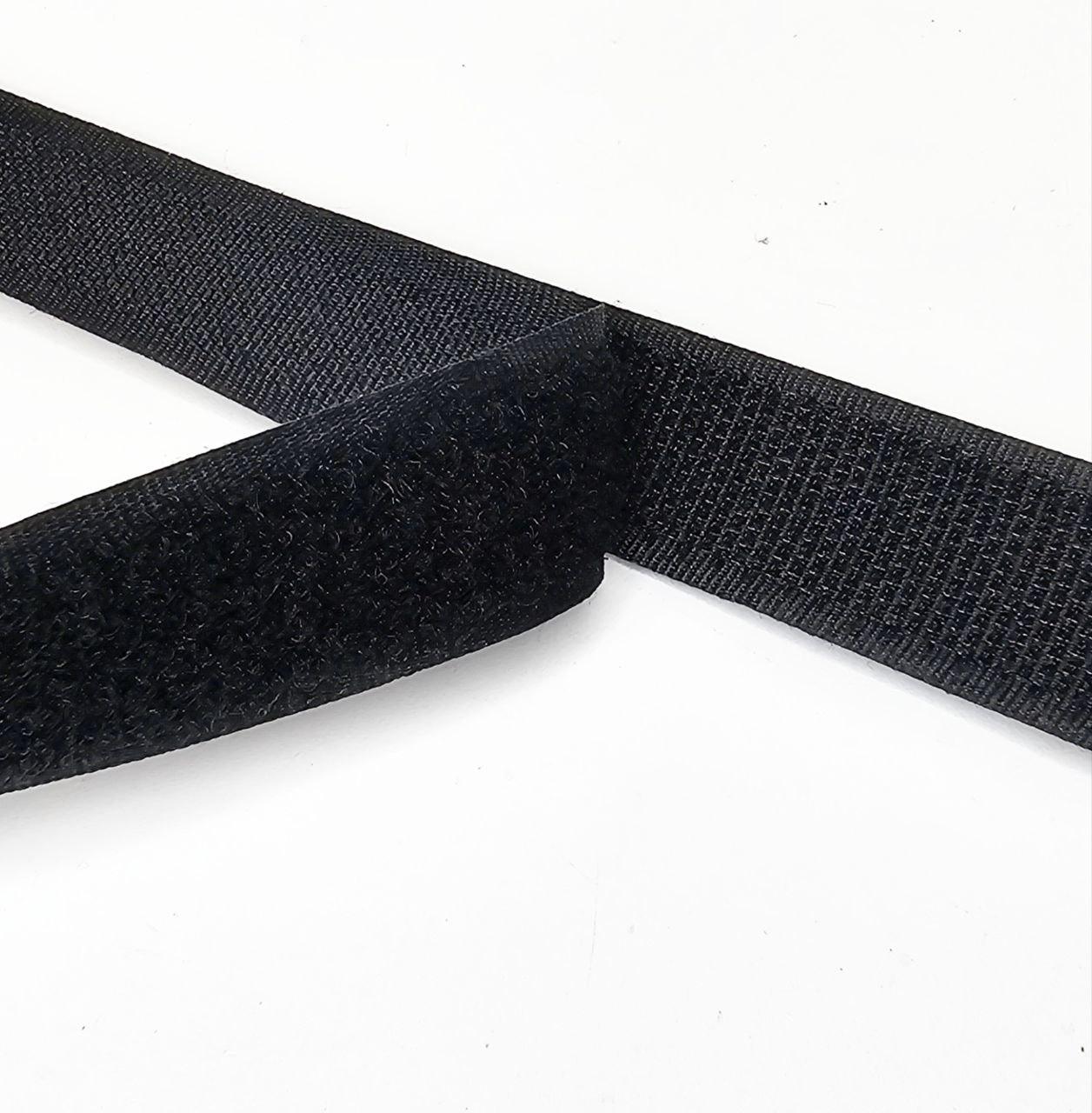 Стрічка-липучка 20мм чорна, фото 1