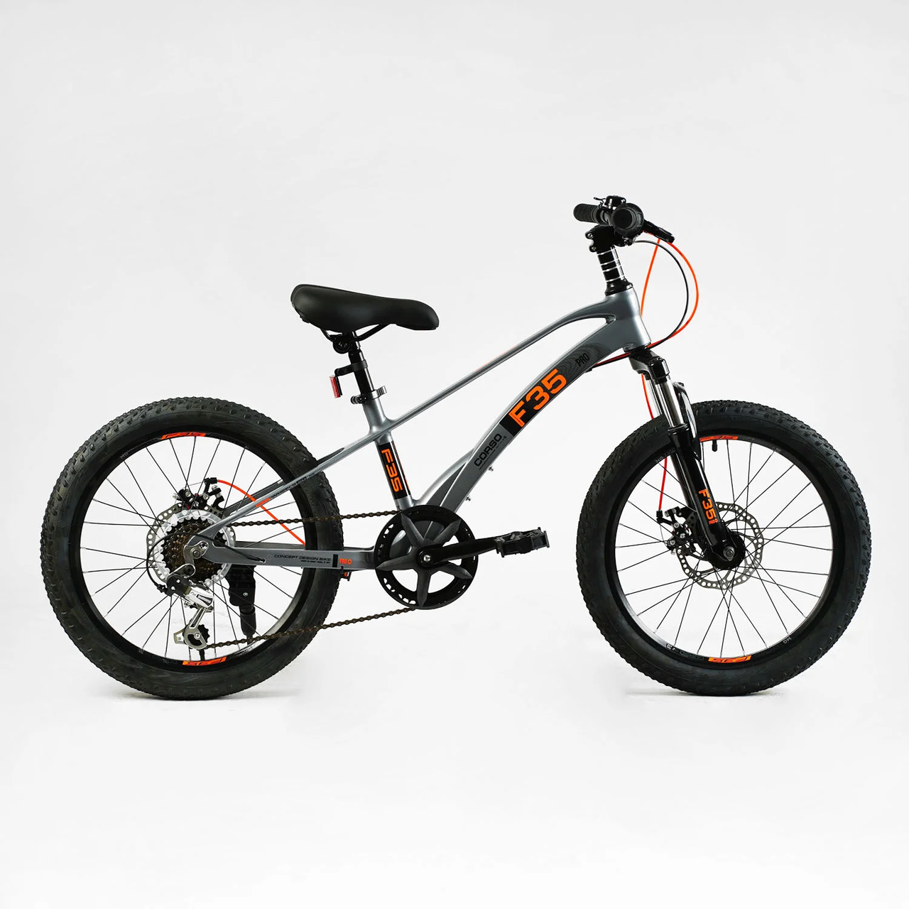 Велосипед спортивний Corso F35 на 20 дюймів, grey 20415, фото 1