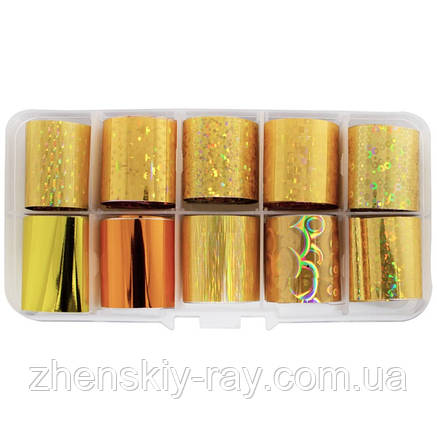 Набір фольги для дизайну нігтів 10 шт., фото 2