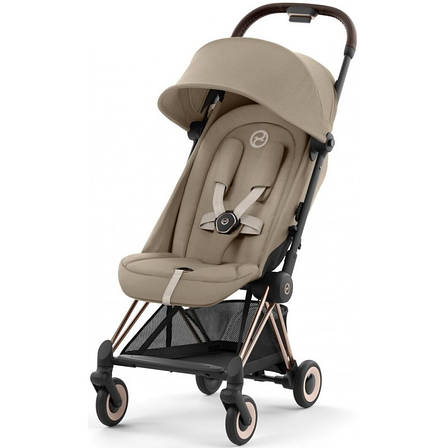 Cybex Coya Cozy Beige шасі rosegold прогулянкова коляска, фото 1