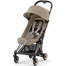 Cybex Coya Cozy Beige шасі rosegold прогулянкова коляска, фото 5