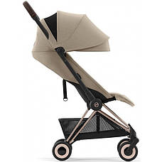 Cybex Coya Cozy Beige шасі rosegold прогулянкова коляска, фото 3