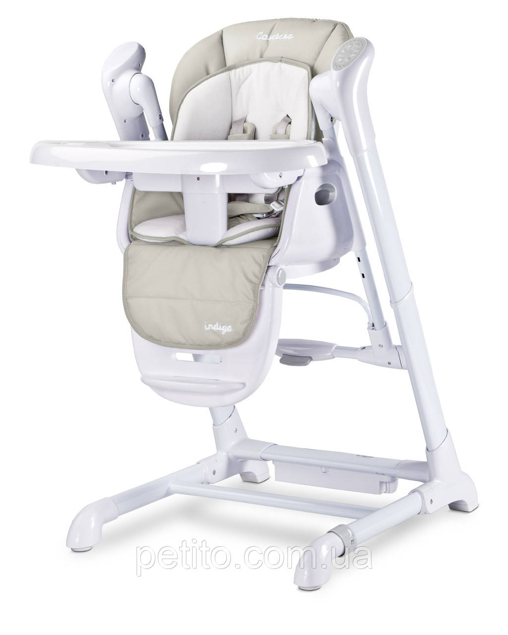 Стільчик для годування + гойдалка 2 в 1 Caretero Indigo