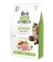 Brit Care Cat GF Senior Weight Control Сухой корм для кошек с лишним весом с курицей 7кг