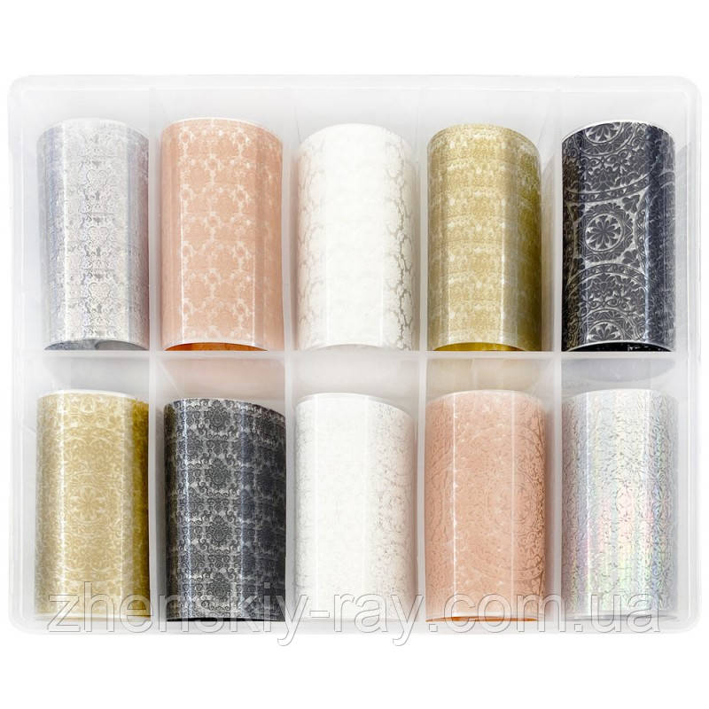 Набір фольги для дизайну нігтів 10 шт.